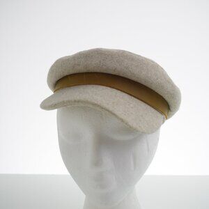 Gigi Pip James Felt Cap Light Grey/Taupe with Camel Band, Size S/M (57)